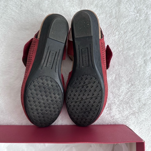 Cobb Hill by Rockport Judson Perforated Slingback Wedge Color Red size 6m - Picture 6 of 9